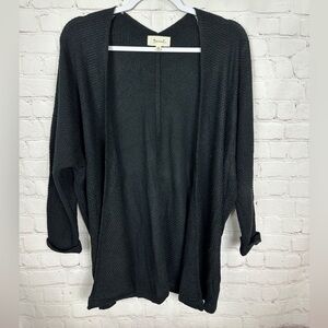 Becool black Long‎ Sleeve Open Cardigan Knit Sweater Sz S/M, GUC